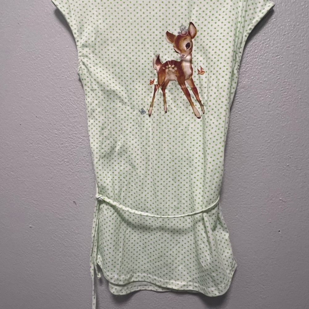 Siaomimi vintage style green polka dot tie dress size 3